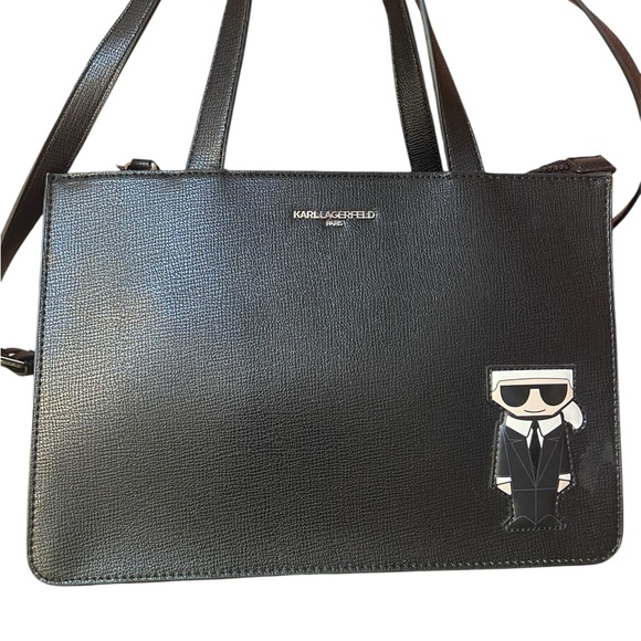 Karl Lagerfeld Handbags - Karl Lagerfeld NWT Black Crossbody Bag or Satchel with Character Design 12.5x8.5